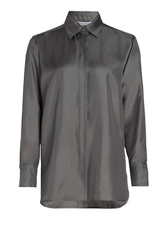 Molina Silk Twill Shirt In Gray