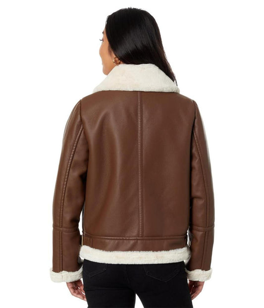 Faux Shearling with Notch Collar