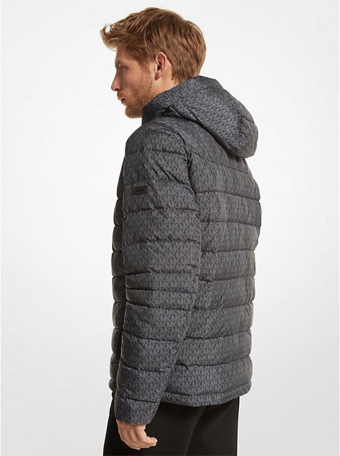 Logo Print Quilted Puffer Jacket