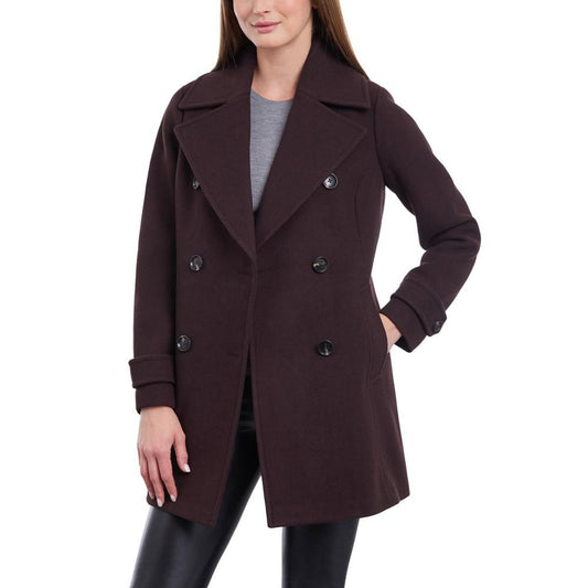 Women's Double-Breasted Notched-Collar Coat