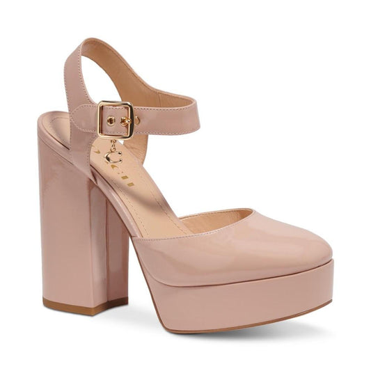 Women's Isabella Ankle-Strap Platform Block-Heel Pumps