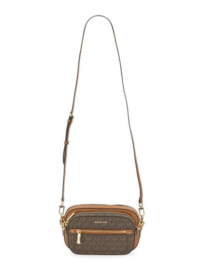 Michael Michael Kors Jet Set Logo Plaque Zip-Up Crossbody Bag