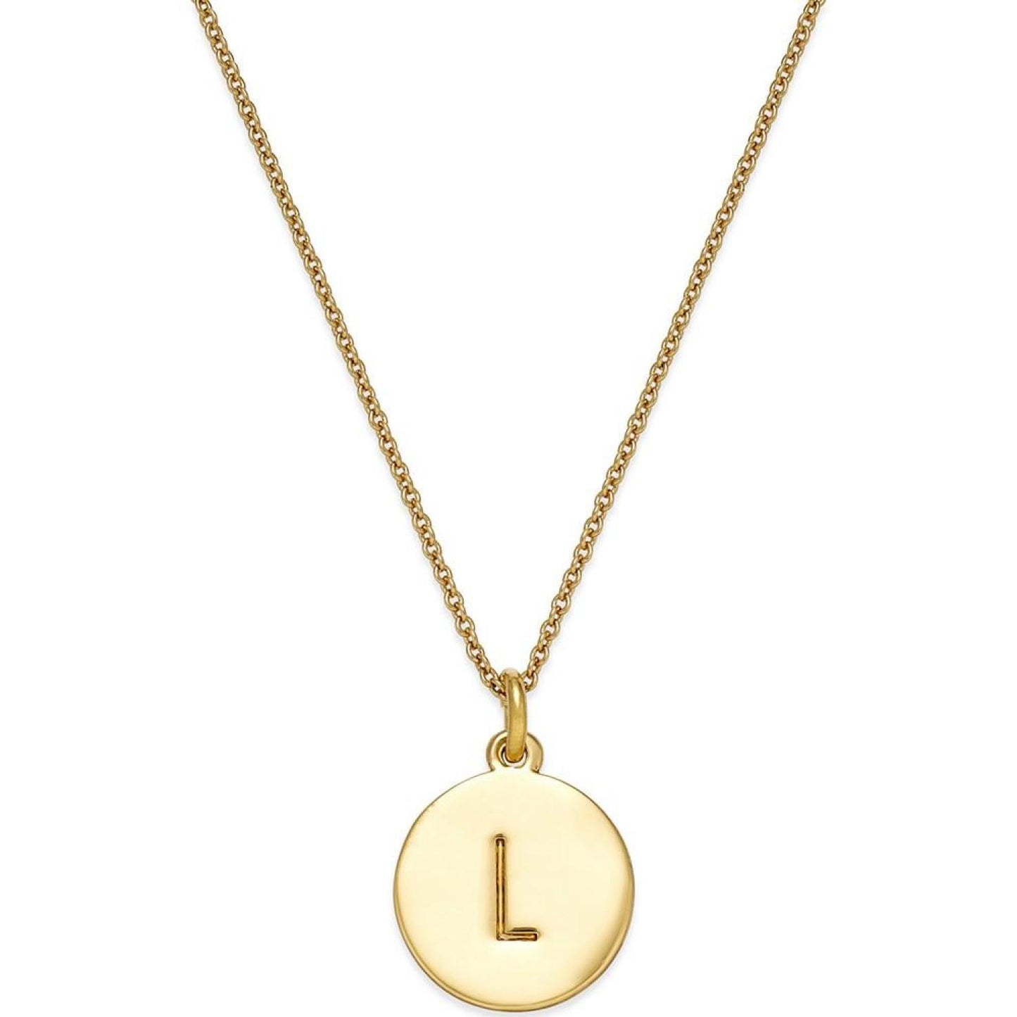 12k Gold-Plated Initials Pendant Necklace, 17" + 3" Extender