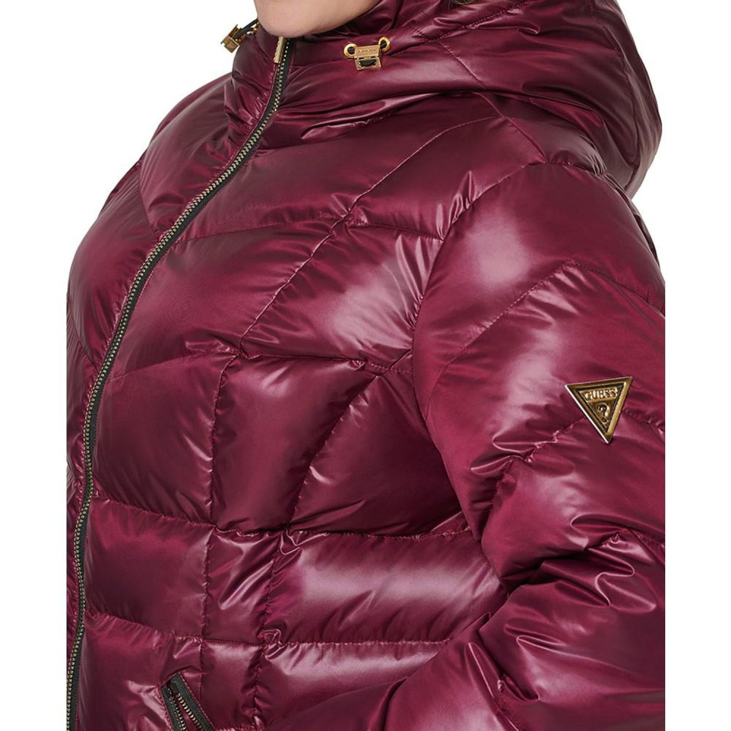 Women's Plus Size Hooded Puffer Coat