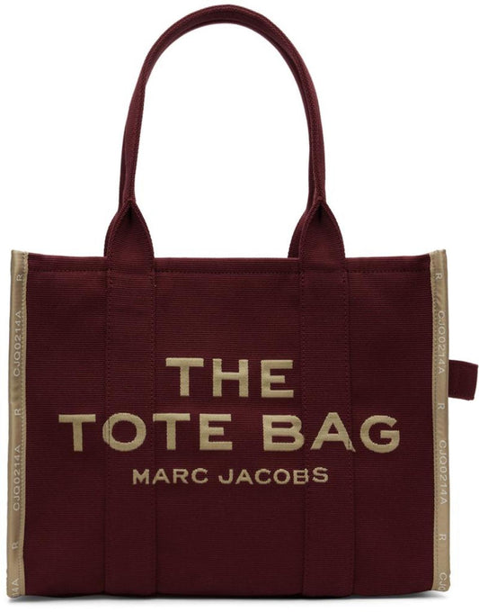 Burgundy 'The Jacquard Large Tote Bag' Tote