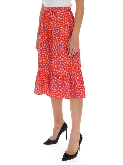 Marc Jacobs Heart Printed Midi Skirt