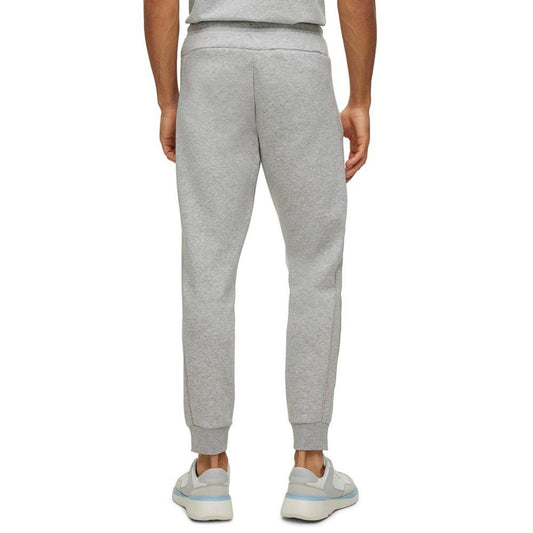 Men's Grid Embroidery Tracksuit Bottoms