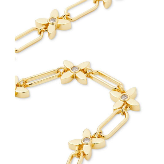 Gold-Tone Heritage Bloom Line Bracelet