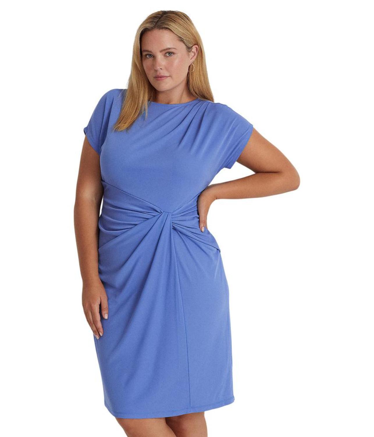 Plus Size Twist-Front Jersey Dress