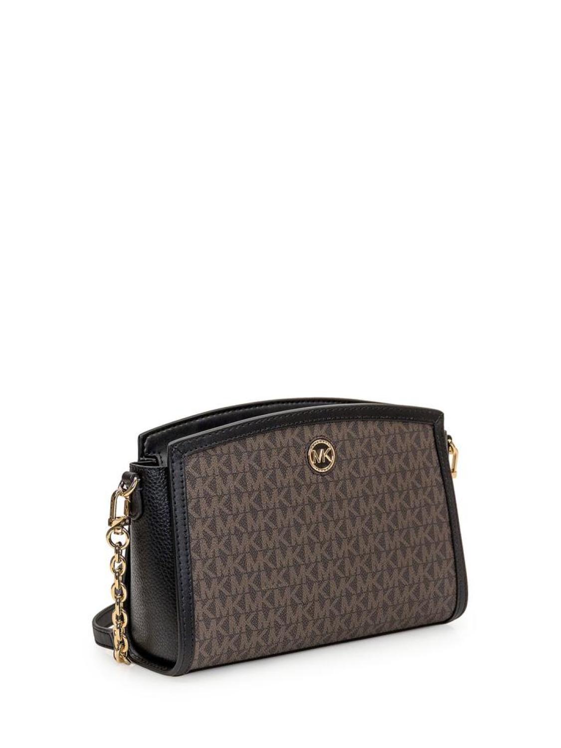 Michael Kors Logo Plaque Zipped Crossbody Bag