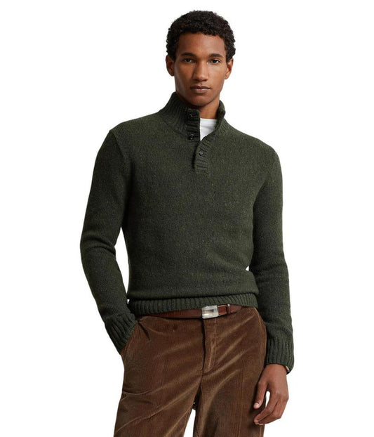 Wool-Blend Mockneck Sweater