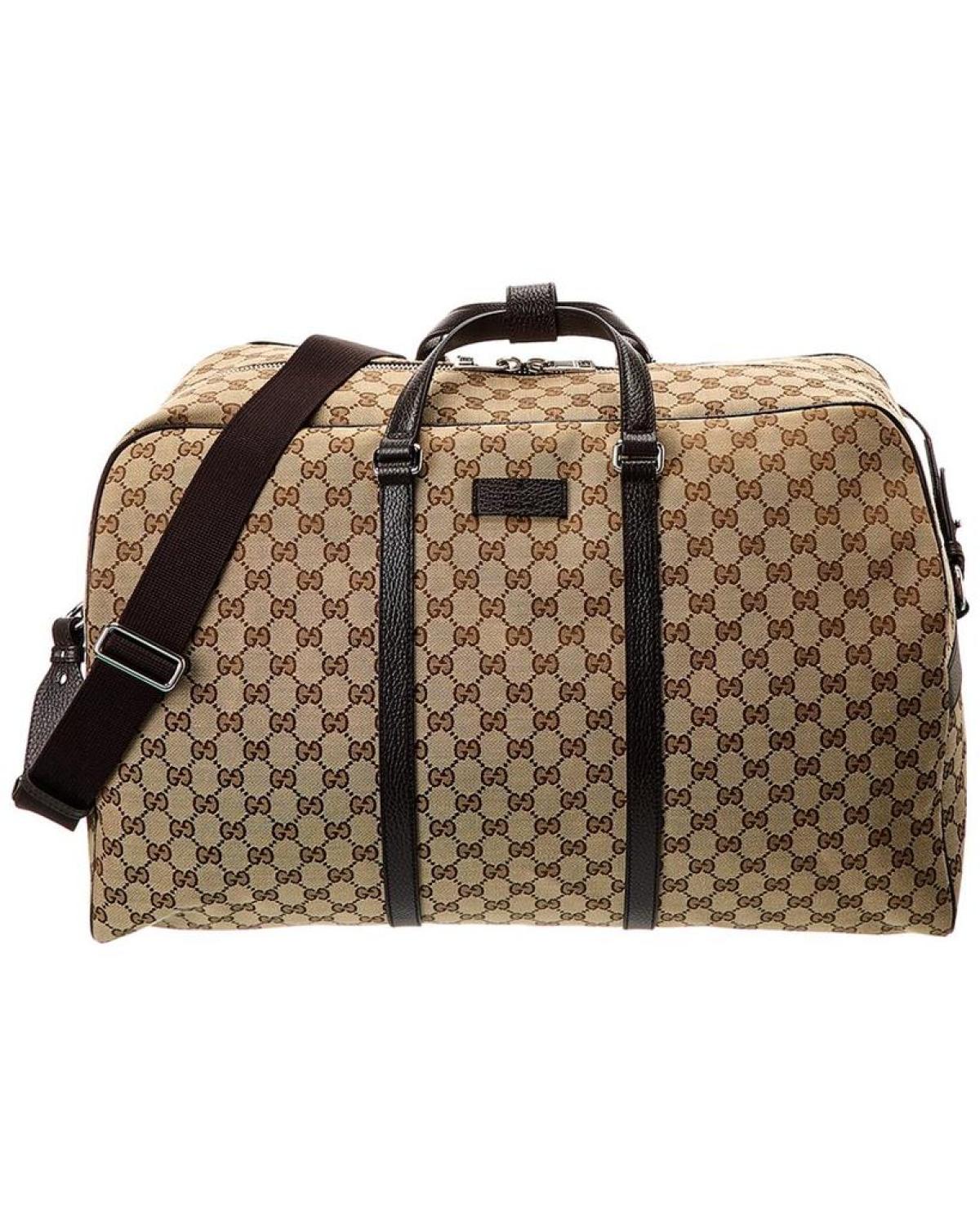 Gucci GG Canvas & Leather Duffel Bag