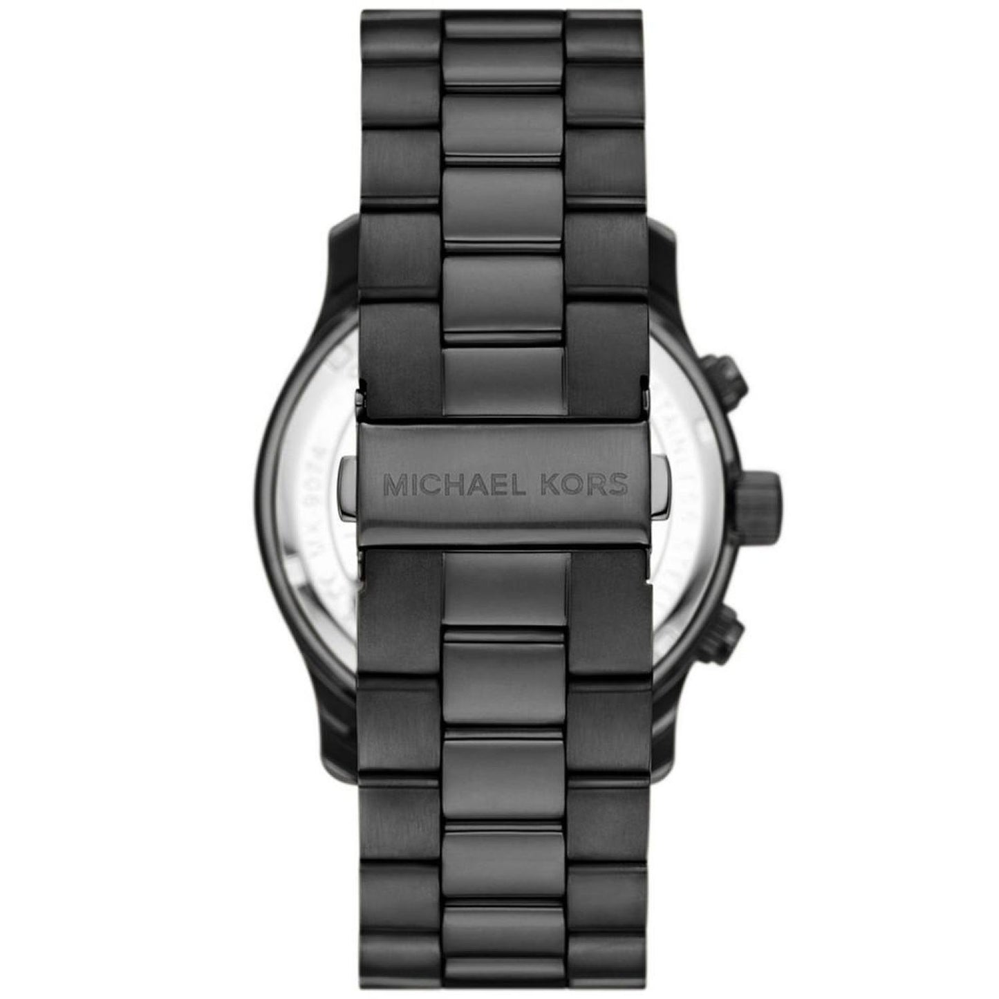 Unisex Runway Chronograph Black Stainless Steel Bracelet Watch, 45mm