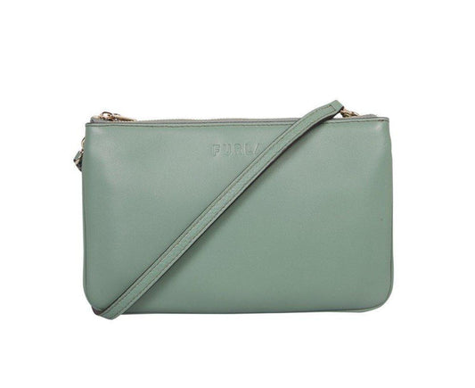 Furla Logo Debossed Top Zip Crossbody Bag