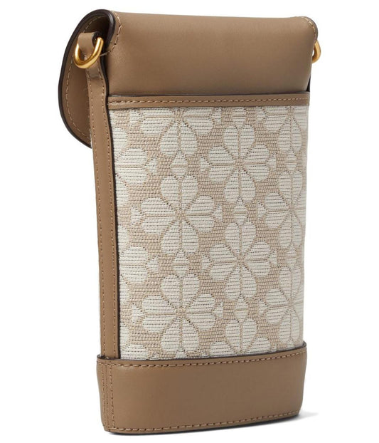 Spade Flower Jacquard North/South Crossbody