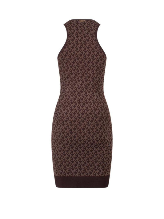 Michael Michael Kors Logo Jacquard Sleeveless Mini Dress