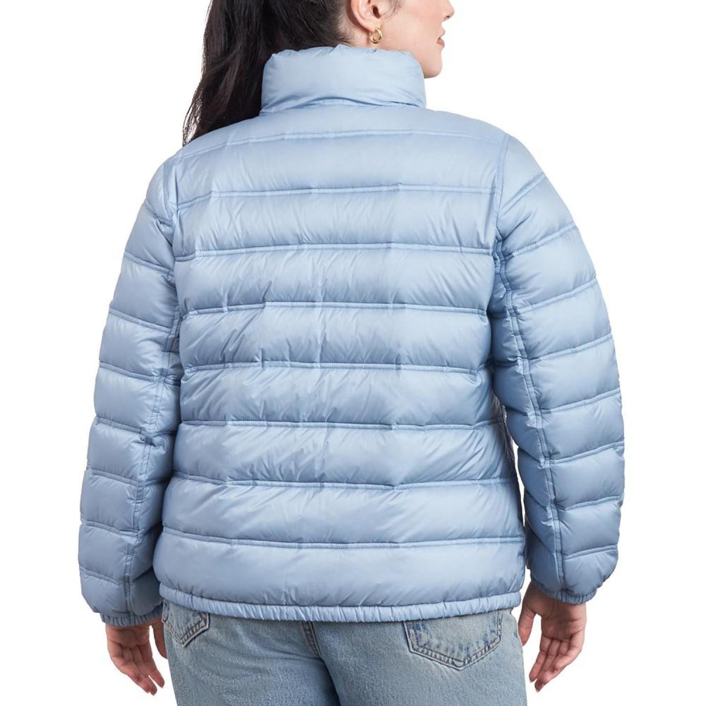 Women's Plus Size Reversible Shine Down Puffer Coat, Created for Macy's