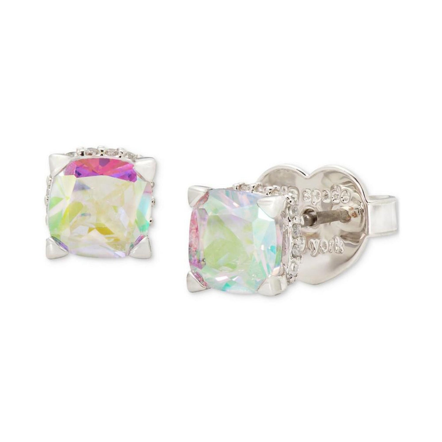 Little Luxuries Pavé & Crystal Square Stud Earrings