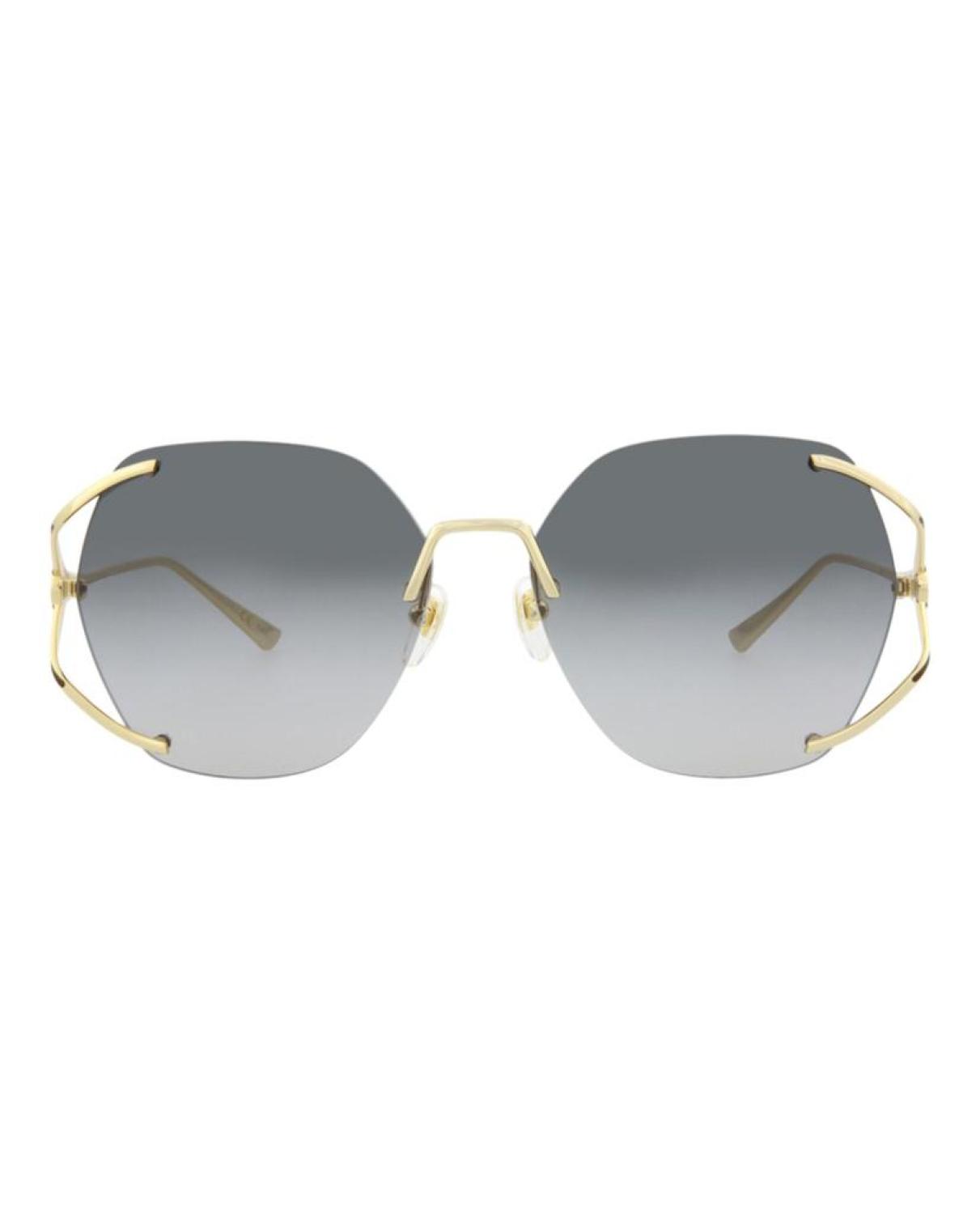 Square-Metal Frame Sunglasses