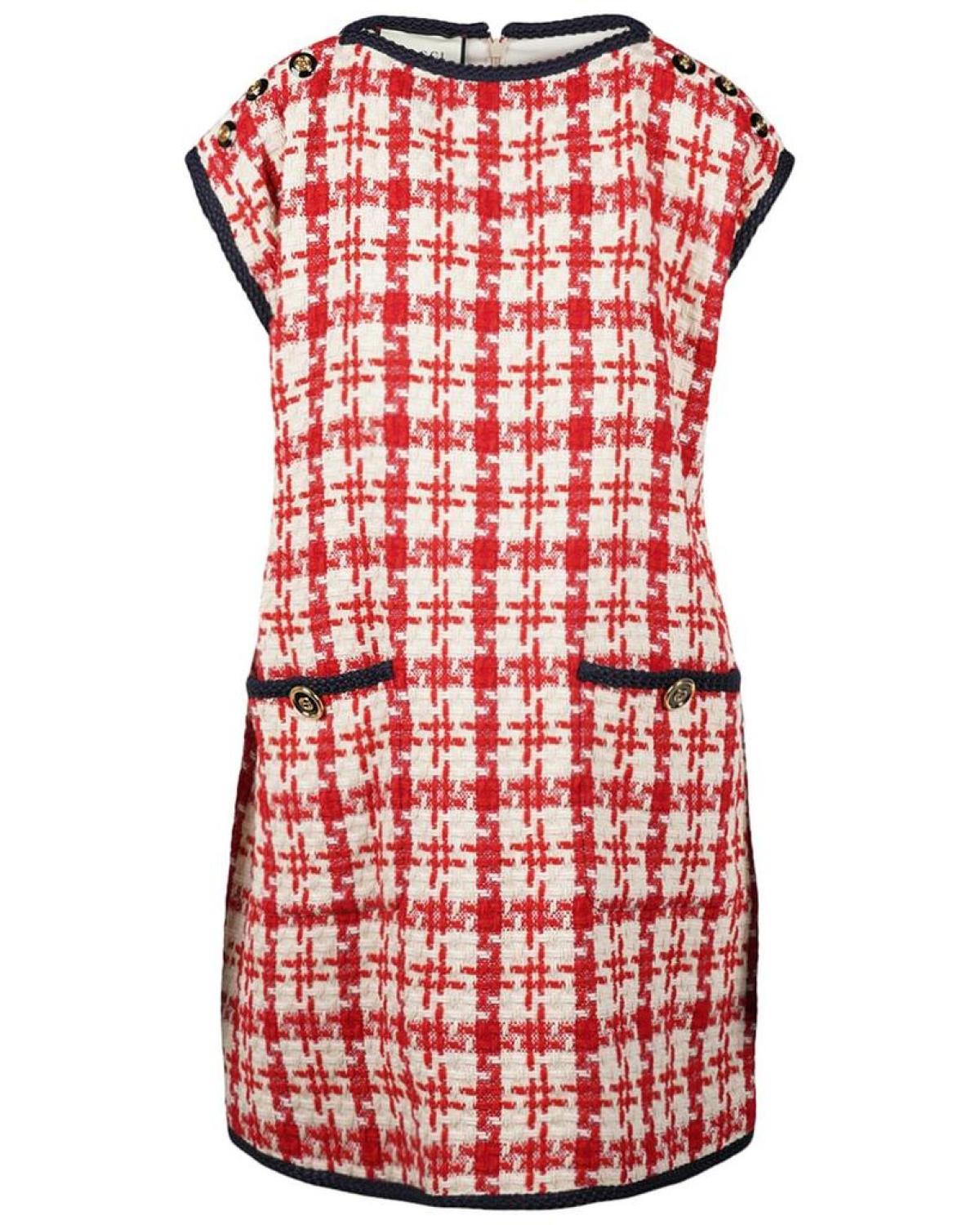 Gucci Graphic Tweed Wool Dress