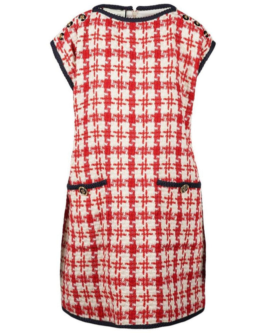 Gucci Graphic Tweed Wool Dress