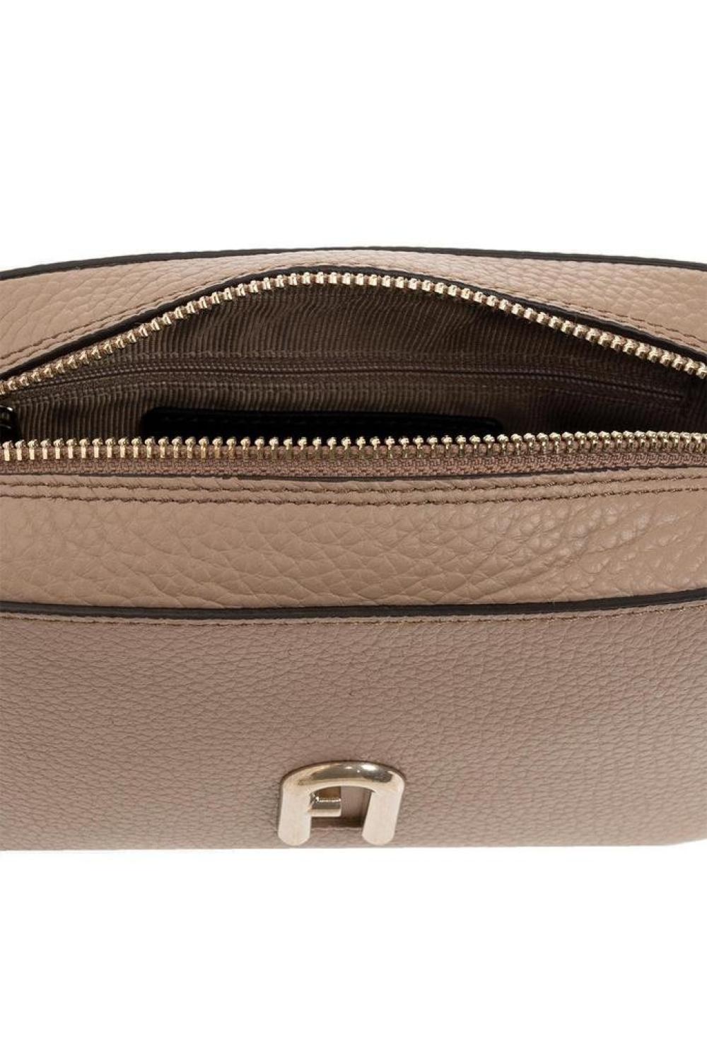 Furla Logo-Plaque Zipped Mini Crossbody Bag