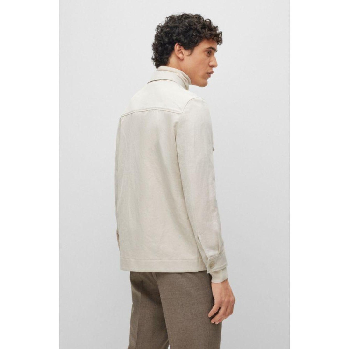 Relaxed-fit jacket in cotton and linen