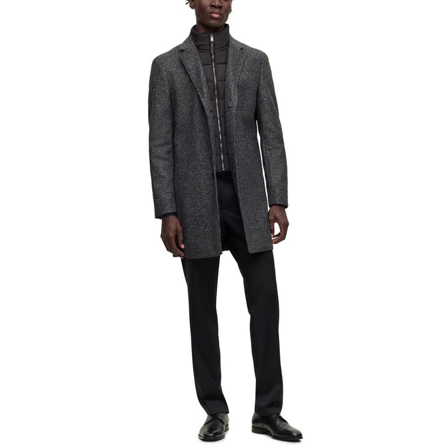 Men's Slim-Fit Patterned Coat