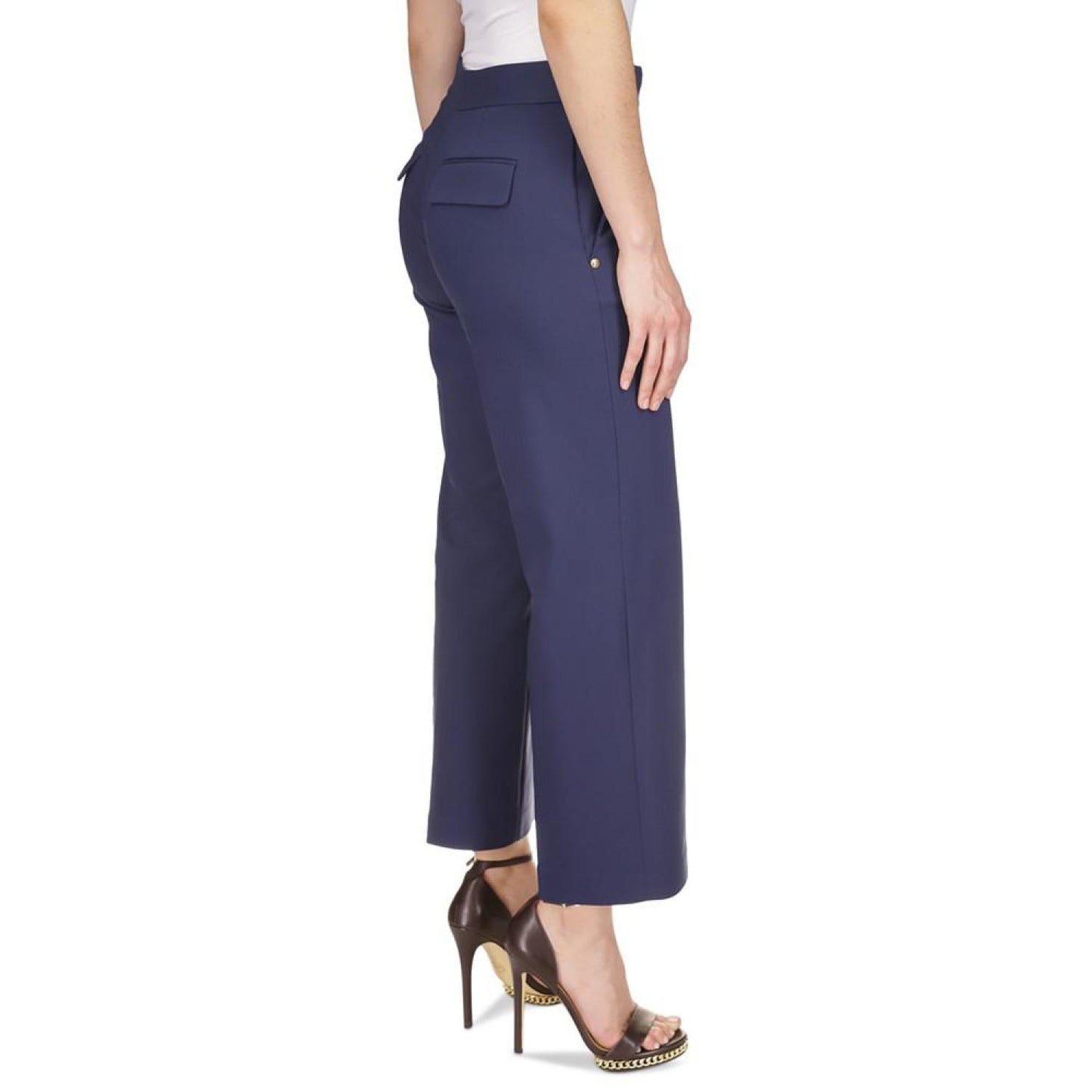 Petite Straight-Leg Flap-Pocket Pants