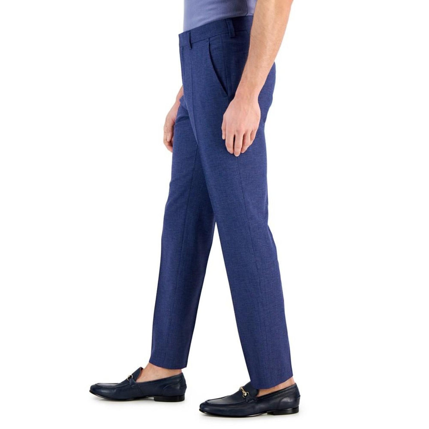 Men's Modern-Fit Micro-Grid Superflex Suit Pants