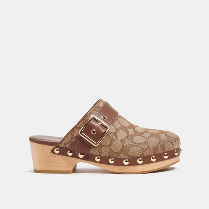 Coach Outlet Faryn Clog In Signature Jacquard