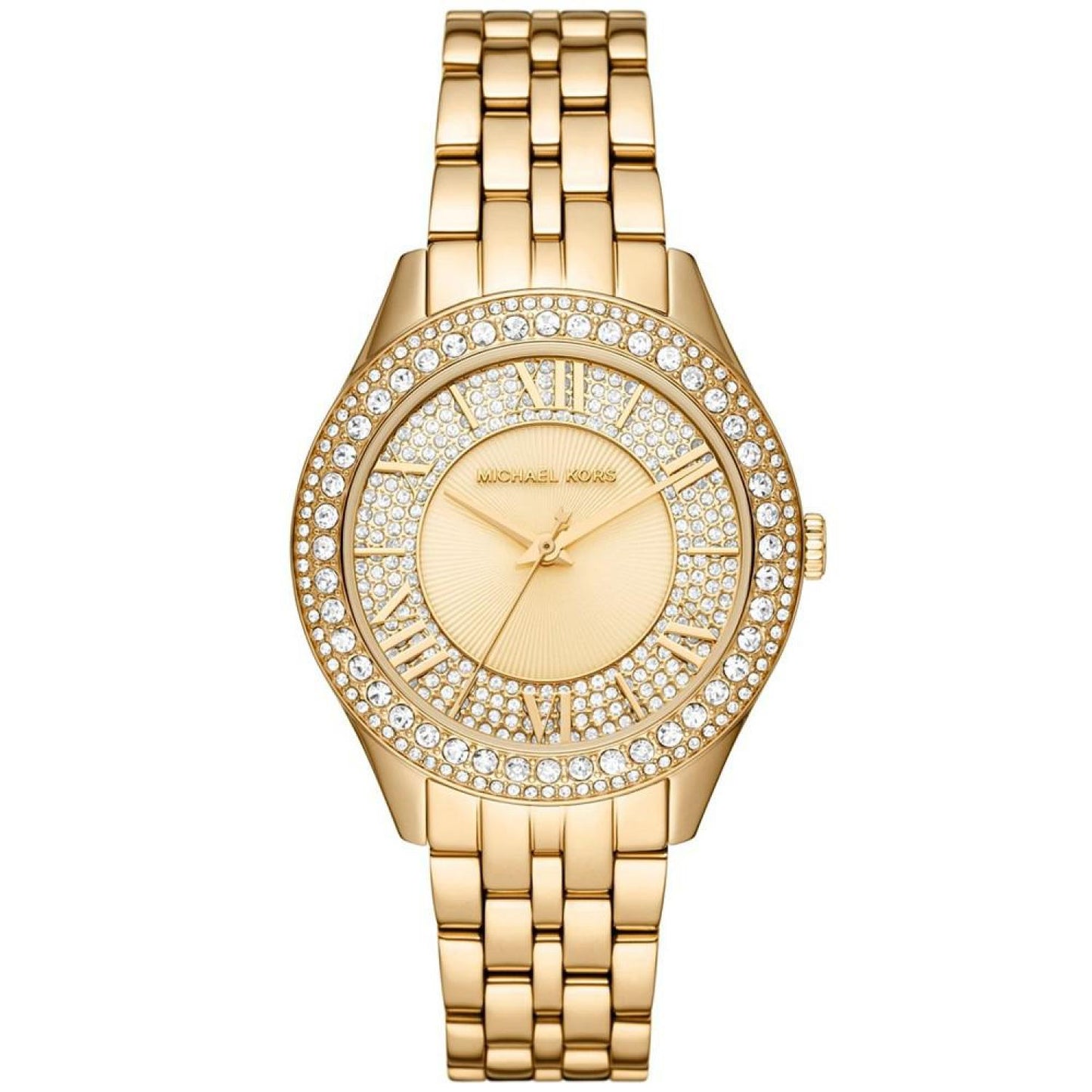 Women's Harlowe Three-Hand Gold-Tone Stainless Steel Bracelet Watch, 38mm