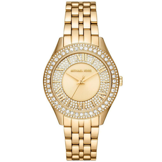 Women's Harlowe Three-Hand Gold-Tone Stainless Steel Bracelet Watch, 38mm