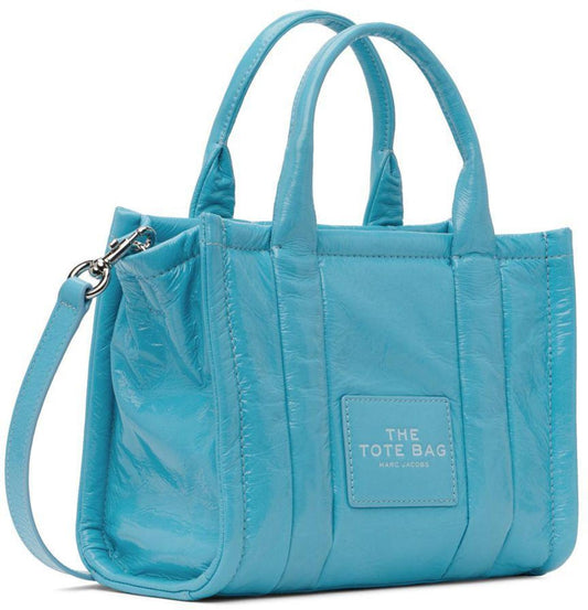 Blue 'The Shiny Crinkle Small' Tote