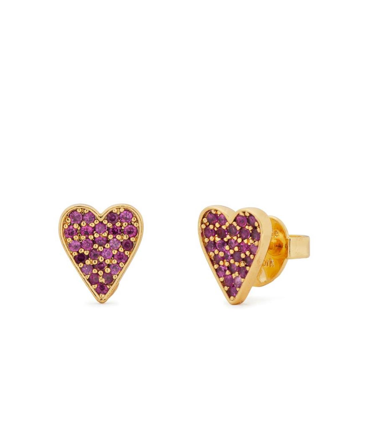 Pave Heart Studs