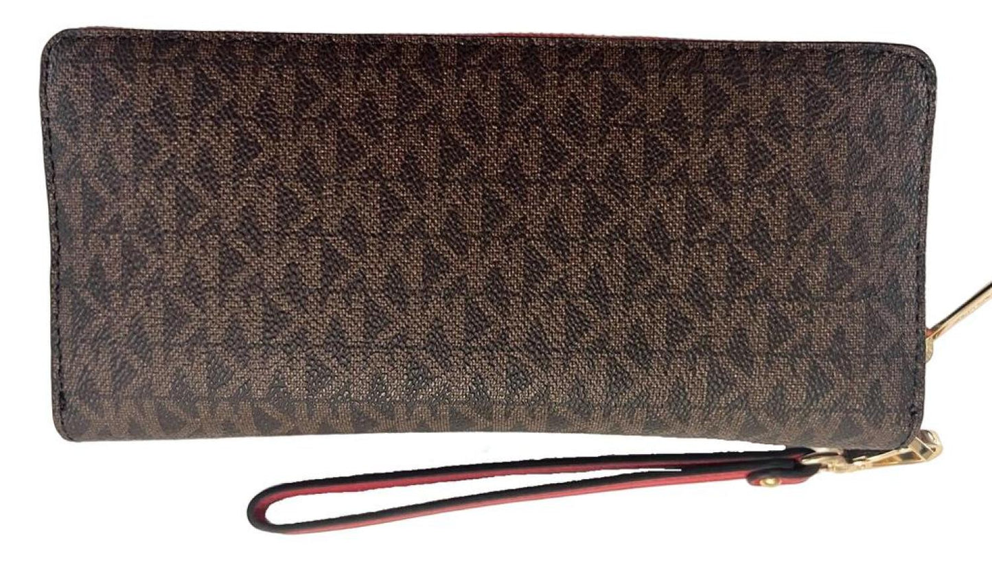 Michael Kors Women's Jet Set Travel Large MK Signature Continental Wallet