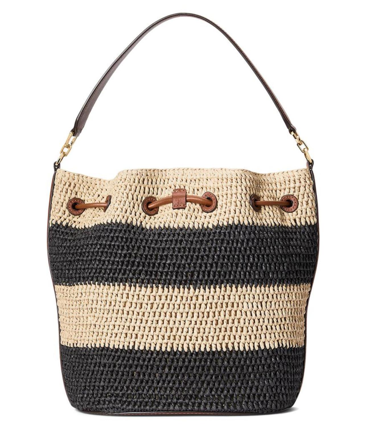 Raffia Large Andie Drawstring Bag