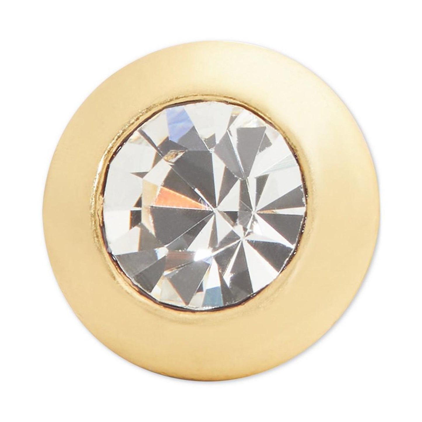 Gold-Tone Crystal Bezel Stud Earrings