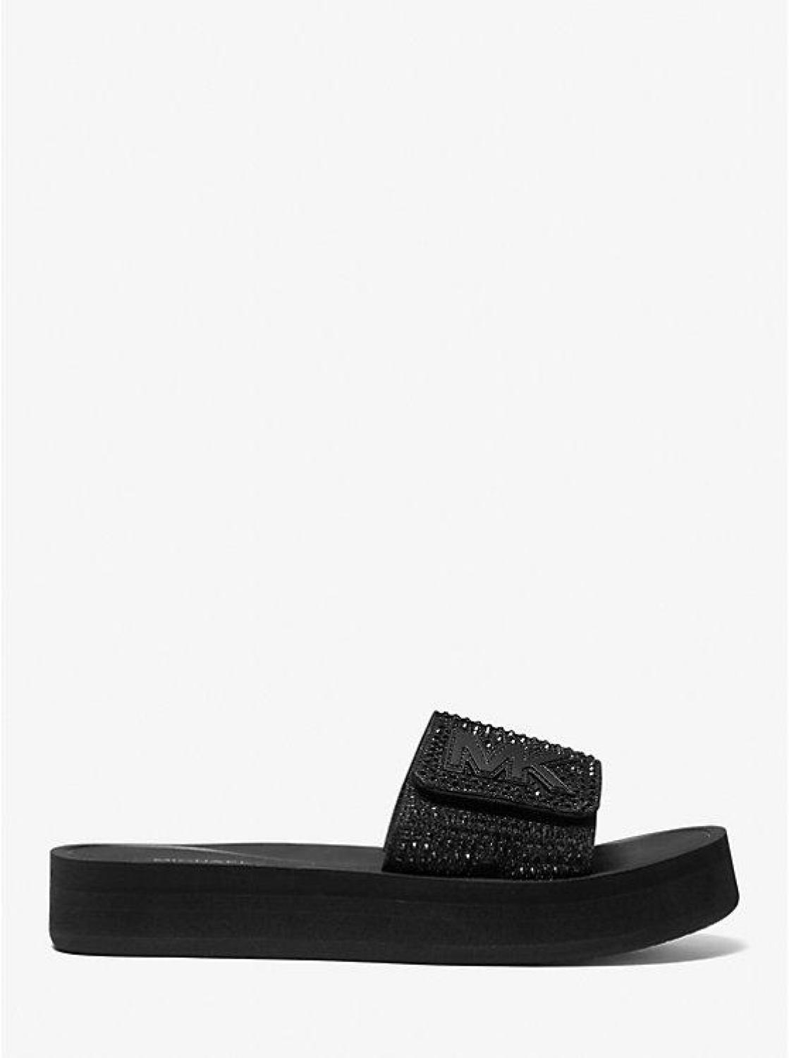 Embellished Platform Slide Sandal