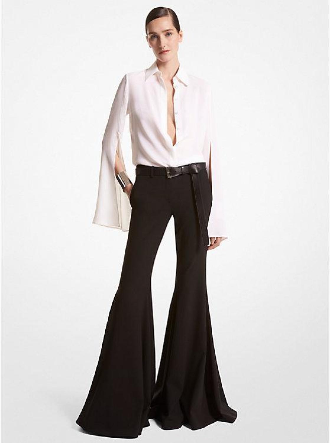 Joplin Wool Bell-Bottom Trousers