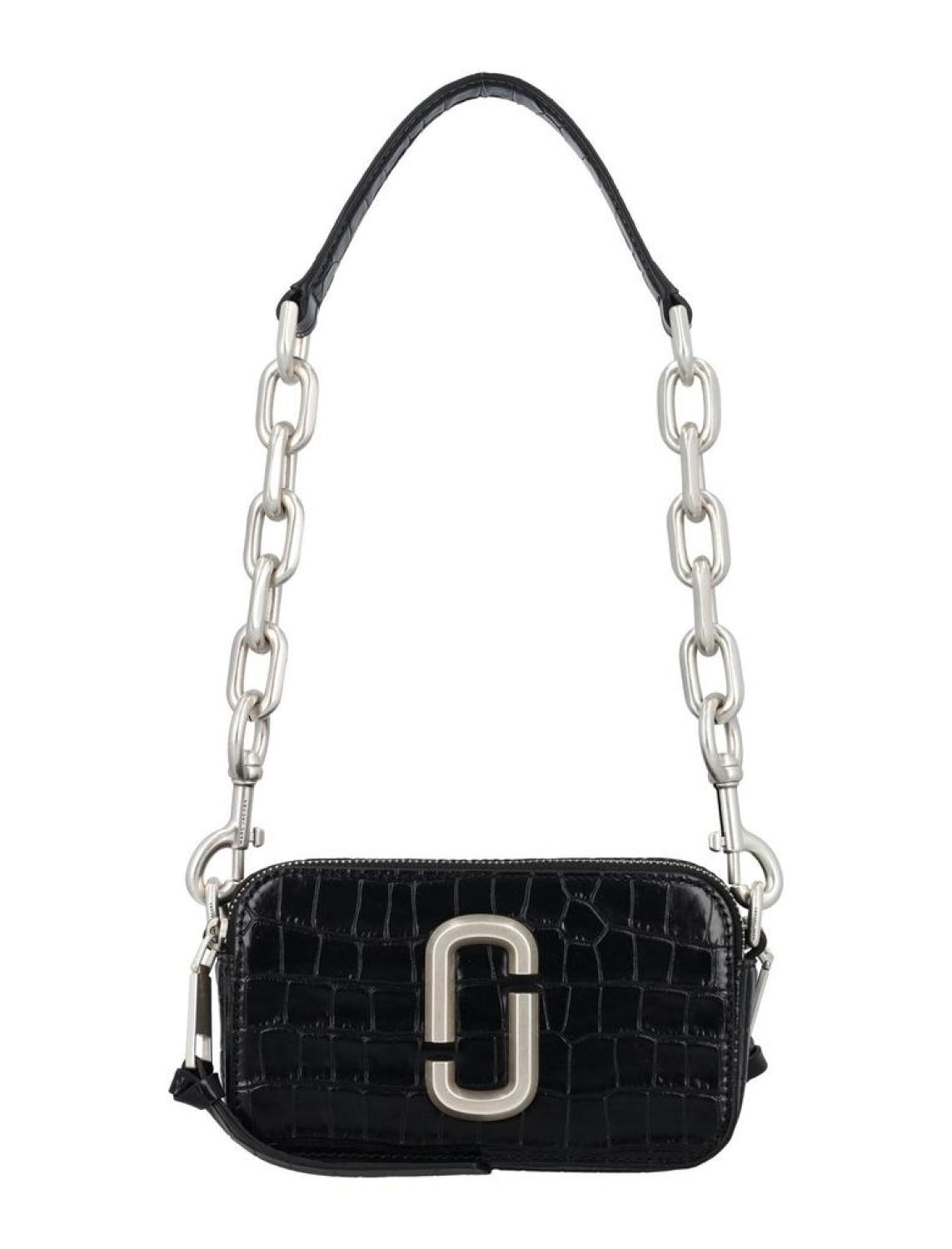 Marc Jacobs Logo Plaque Embossed Chain Shoulder Bag