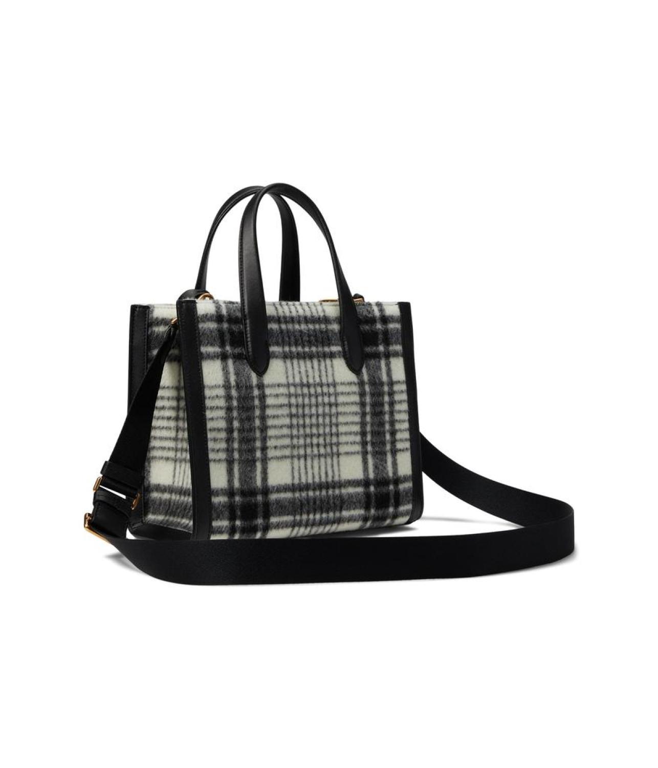 Manhattan Studio Plaid Fabric Small Tote