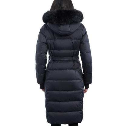 Women's Shine Belted Faux-Fur-Trim Hooded Puffer Coat