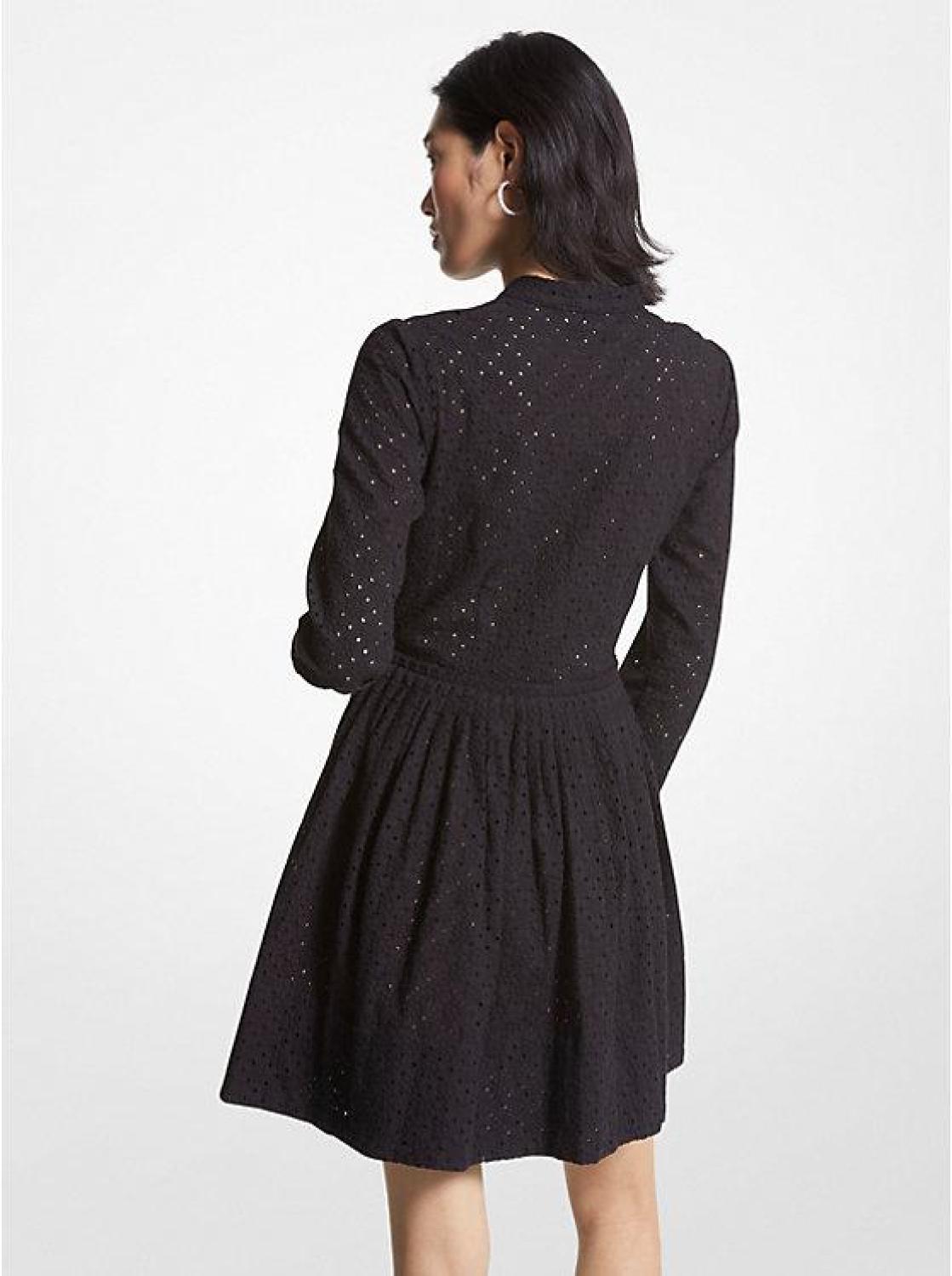 Eyelet Cotton Shirtdress