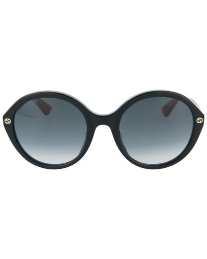 Gucci Women's Gucci Oval Black Ladies Sunglasses - GG0023S-003 mm Sunglasses