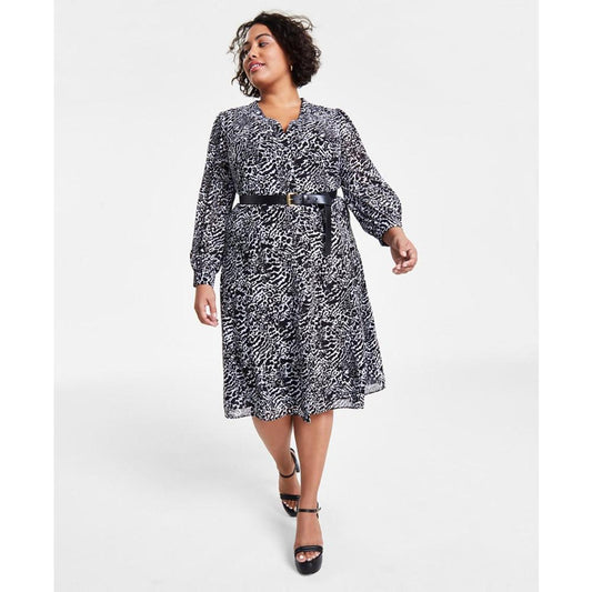 Plus Size Animal-Print Kate Midi Dress