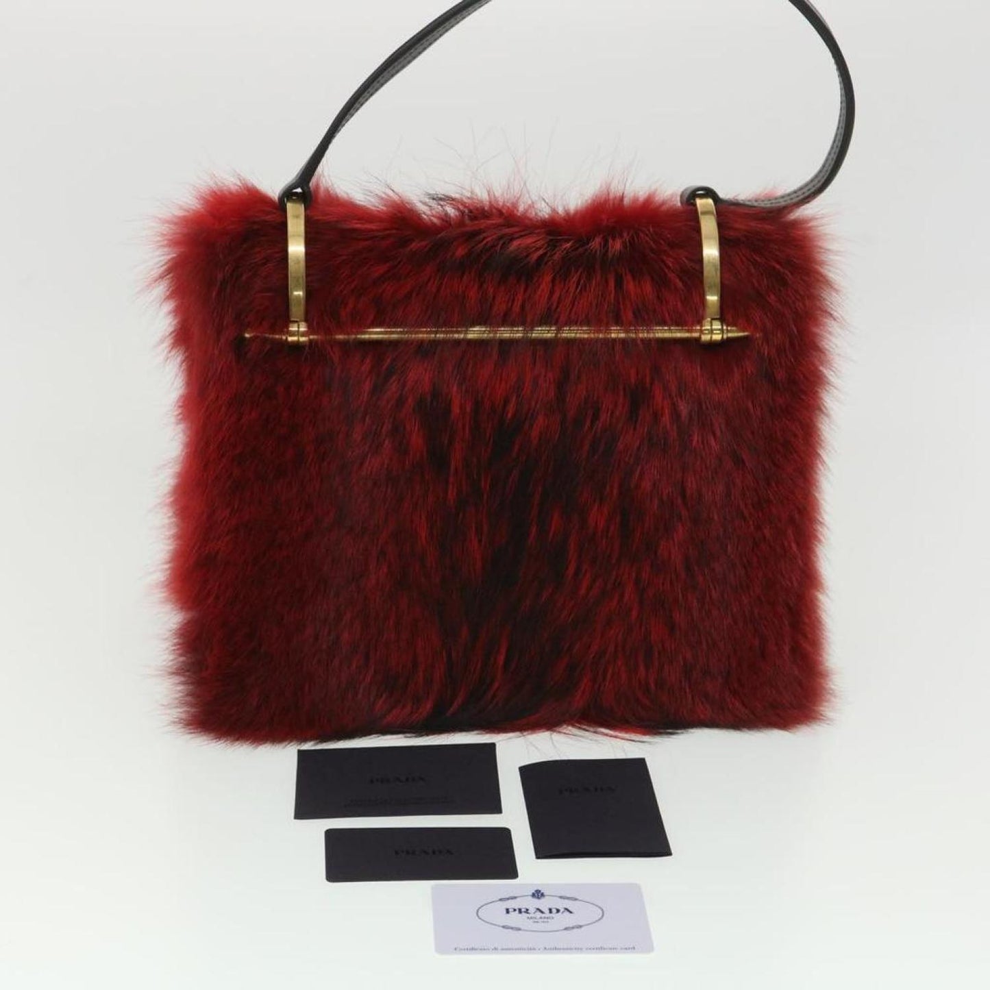 Prada Fur Shoulder Bag (Pre-Owned)