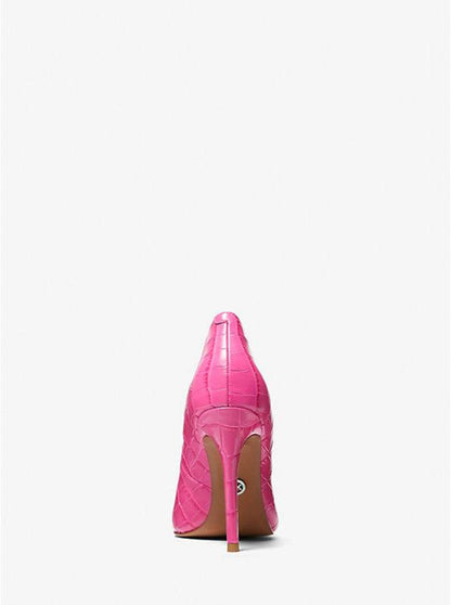 Keke Crocodile Embossed Leather Pump