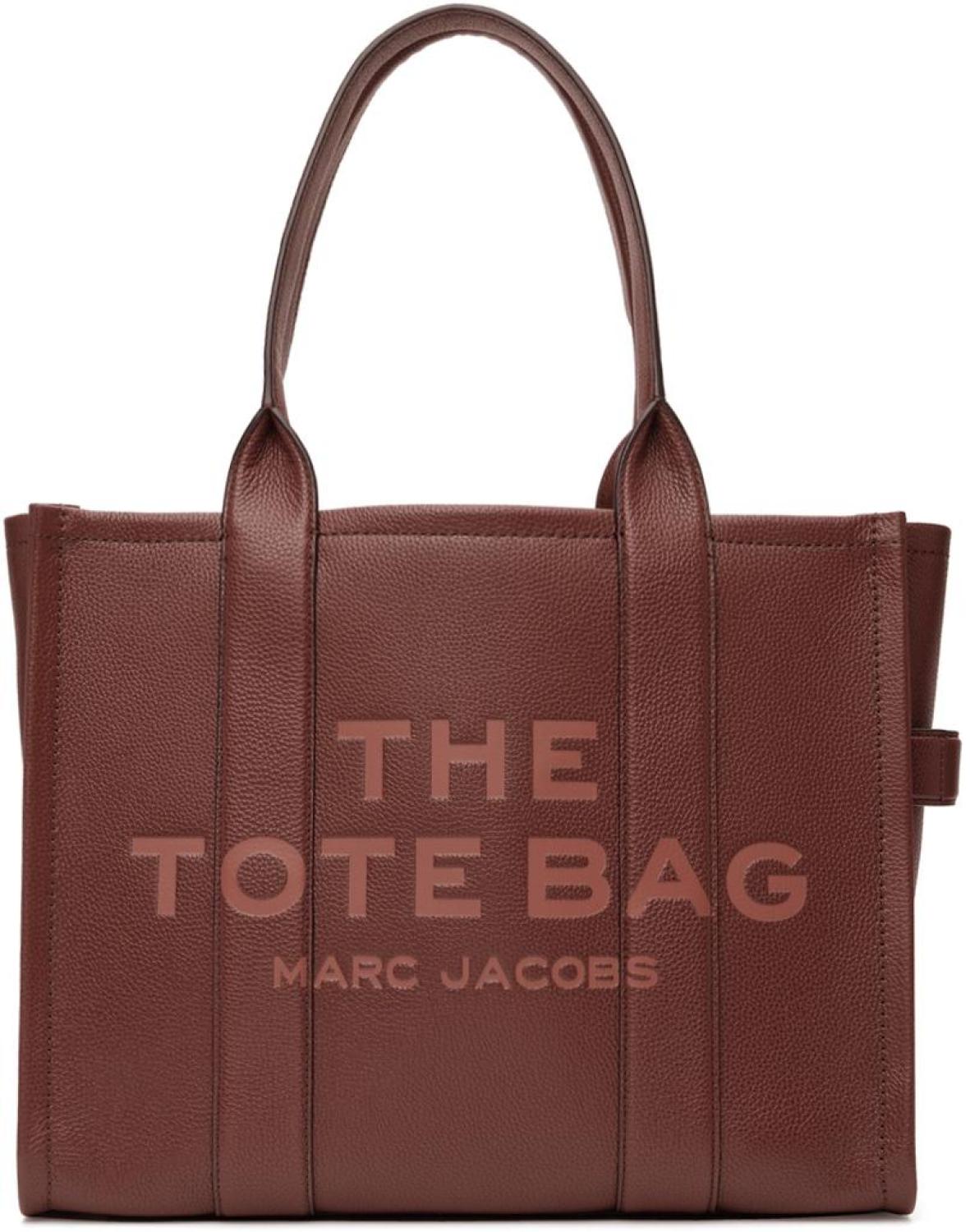 Burgundy 'The Leather Large Tote Bag' Tote