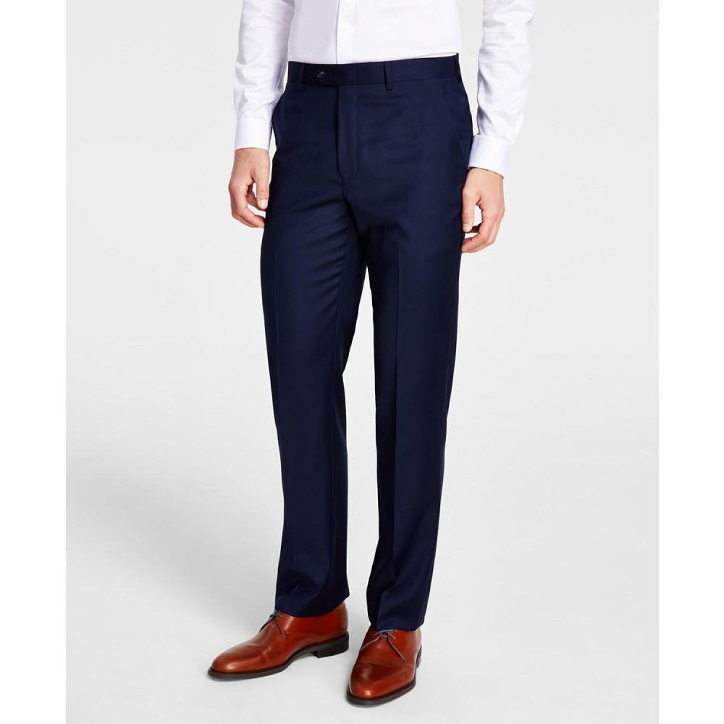 Men's Classic-Fit Wool Stretch Solid Suit Pants